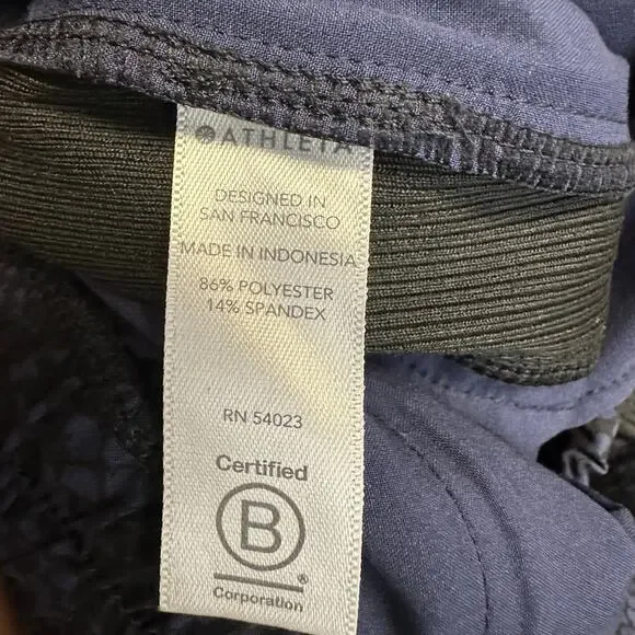 Athleta Brooklyn Jogger Blue Python Snake Print Women's 0 Workout Pockets Casual - Picture 7 of 9